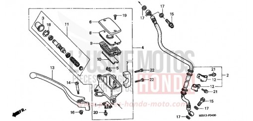MASTRO FRENO ANTERIORE VT1100C3W di 1998